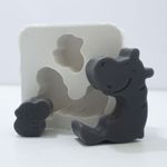 Molde Silicone Hipopotamo Mãe Encaixe Maternidade Animal