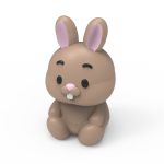 Forma de Silicone Coelhinho Fofo Sentado Lembrancinha Coelho