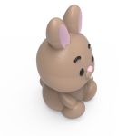 Forma de Silicone Coelhinho Fofo Sentado Lembrancinha Coelho