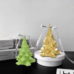Molde de Silicone Arvore de Natal Geométrica 10cm Modelo 1