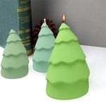 Molde de Silicone Arvore de Natal Geométrica 10cm Modelo 7