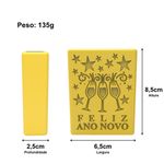 Molde de Silicone Barra Feliz Ano Novo Brinde de Taças