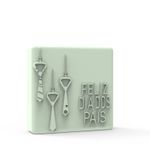 Molde de Silicone Barra Feliz dia dos Pais Gravata