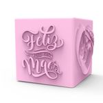 Molde de Silicone Cubo Médio Feliz Dia das Mães