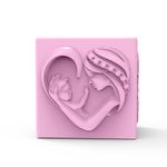 Molde de Silicone Cubo Médio Feliz Dia das Mães