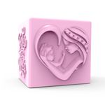 Molde de Silicone Cubo Médio Feliz Dia das Mães