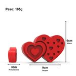 Molde de Silicone Dois Corações Entrelaçados Romance Dia dos Namorados
