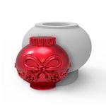 Molde de Silicone Enfeite Bola de Natal Luxo com Laços Realistas