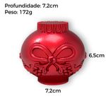 Molde de Silicone Enfeite Bola de Natal Luxo com Laços Realistas