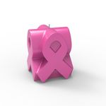 Molde de Silicone Outubro Rosa Laço Conscientização Vela 4 lados