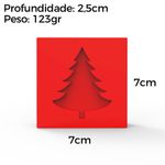 Molde de Silicone Quadrada Árvore de Natal Simetria Clássica