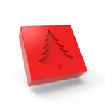 Molde de Silicone Quadrada Árvore de Natal Simetria Clássica