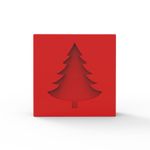 Molde de Silicone Quadrada Árvore de Natal Simetria Clássica