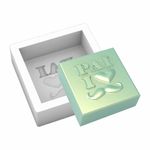 Molde de Silicone Quadrado Feliz Dia dos Pais Pai 