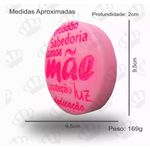 Molde de Silicone Redondo Medalhão Mãe Amor e Dedicação Gigante