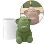 Molde de Silicone Urso de Natal Com Gorrinho Gorro Fofura Realista