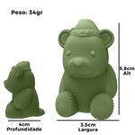 Molde de Silicone Urso de Natal Com Gorrinho Gorro Fofura Realista