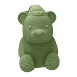 Molde de Silicone Urso de Natal Com Gorrinho Gorro Fofura Realista