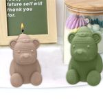 Molde de Silicone Urso de Natal Com Gorrinho Gorro Fofura Realista