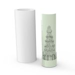 Molde de Silicone Vela Cilindrica de Natal Natalina Alta Elegância Modelo 3