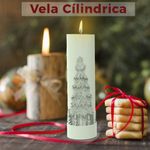 Molde de Silicone Vela Cilindrica de Natal Natalina Alta Elegância Modelo 3