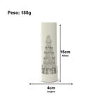 Molde de Silicone Vela Cilindrica de Natal Natalina Alta Elegância Modelo 3