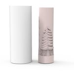 Molde de Silicone Vela Cilindrica de Natal Natalina Alta Elegância Modelo 4