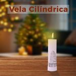 Molde de Silicone Vela Cilindrica de Natal Natalina Alta Elegância Modelo 4
