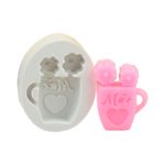 Molde Silicone Vasinho Mãe com Flores