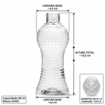 Frasco PET Cristal Cinturinha 80ml 24/415