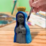 Escultura De Gesso Nossa Senhora 15cm Para Decoração E Lembranças