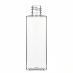 Frasco PET Cristal Retangular Fino 30ml Rosca 18/410
