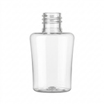 Frasco PET Cristal Oval 030ml 18/410 Portátil para Cremes Álcool Gel Hidratantes