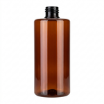 Frasco PET Ambar Cilíndrico Reto 500ml Rosca 28/410