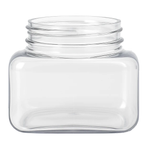 Pote PET Quadrado Cristal 200ml r sem Tampa Modelo 4