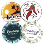Etiqueta Adesiva para Produto Artesanal - Natural Ervas Bamboo Verão Tropical 4,3x4,3cm - 10 Unidades