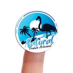 Etiqueta Adesiva para Produto Artesanal - Natural Ervas Bamboo Verão Tropical 4,3x4,3cm - 10 Unidades