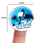 Etiqueta Adesiva para Produto Artesanal - Natural Ervas Bamboo Verão Tropical 4,3x4,3cm - 10 Unidades