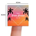 Etiqueta Adesiva para Produto Artesanal - Natural Ervas Bamboo Verão Tropical 4,3x4,3cm - 10 Unidades