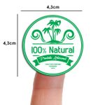 Etiqueta Adesiva para Produto Artesanal - Natural Ervas Bamboo Verão Tropical 4,3x4,3cm - 10 Unidades