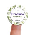 Etiqueta Adesiva para Produto Artesanal - Natural Ervas Bamboo Verão Tropical 4,3x4,3cm - 10 Unidades