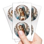 Etiqueta Adesiva Religiosa Religião Devoção Santos Católicos & Alta Definição 6x6cm - 10 unidades