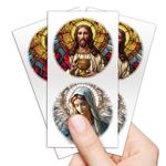 Etiqueta Adesiva Religiosa Religião Devoção Santos Católicos & Alta Definição 6x6cm - 10 unidades