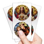 Etiqueta Adesiva Religiosa Religião Devoção Santos Católicos & Alta Definição 6x6cm - 10 unidades