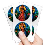 Etiqueta Adesiva Religiosa Religião Devoção Santos Católicos & Alta Definição 6x6cm - 10 unidades