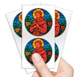 Etiqueta Adesiva Religiosa Religião Devoção Santos Católicos & Alta Definição 6x6cm - 10 unidades