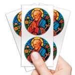 Etiqueta Adesiva Religiosa Religião Devoção Santos Católicos & Alta Definição 6x6cm - 10 unidades