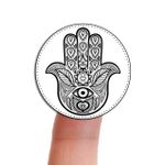 Etiqueta Adesiva - Olho Grego Mão de Fátima 4,3x4,3cm - 10 Unidades