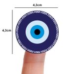 Etiqueta Adesiva - Olho Grego Mão de Fátima 4,3x4,3cm - 10 Unidades
