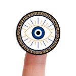 Etiqueta Adesiva - Olho Grego Mão de Fátima 4,3x4,3cm - 10 Unidades